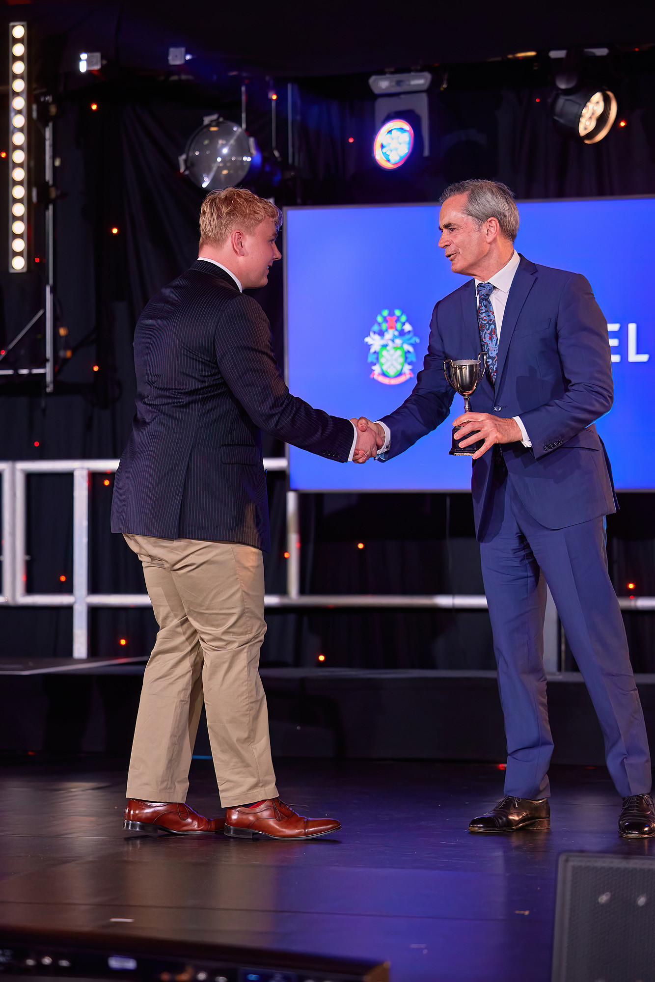 Freddie Beasley receiving an award at Millfield Summer Celebration 2026